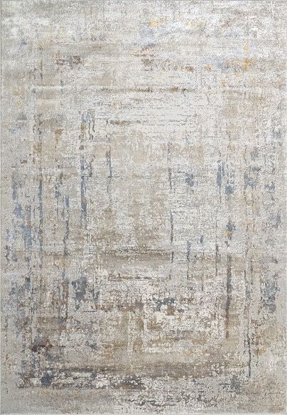 Dynamic Rugs GOLD 1353-875 Cream and Silver and Gold and Blue